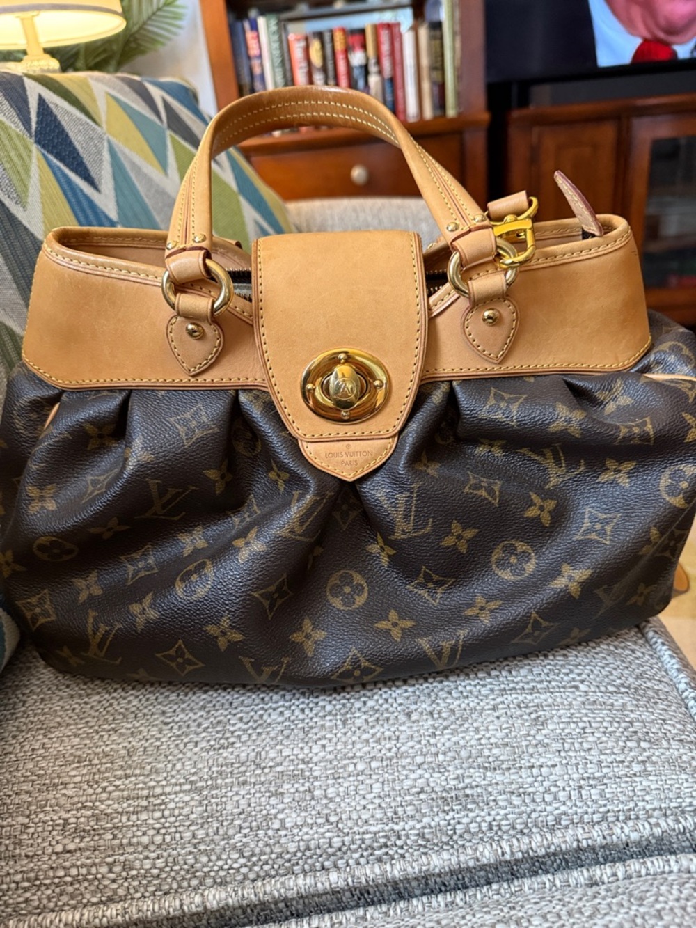 Louis Vuitton Brown Monogram Leather Satchel
